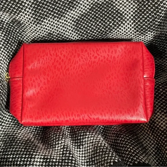 NEW - YSL Red Cosmetics Pouch | Saint Laurent Beauty Bag - Picture 2 of 4